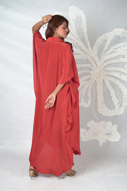 Ilana Cinnamon Floral Kaftan